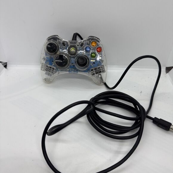 Afterglow XBOX 360 Controller PDP Wired Clear  Model PL-3702 - TESTED - Picture 1 of 3